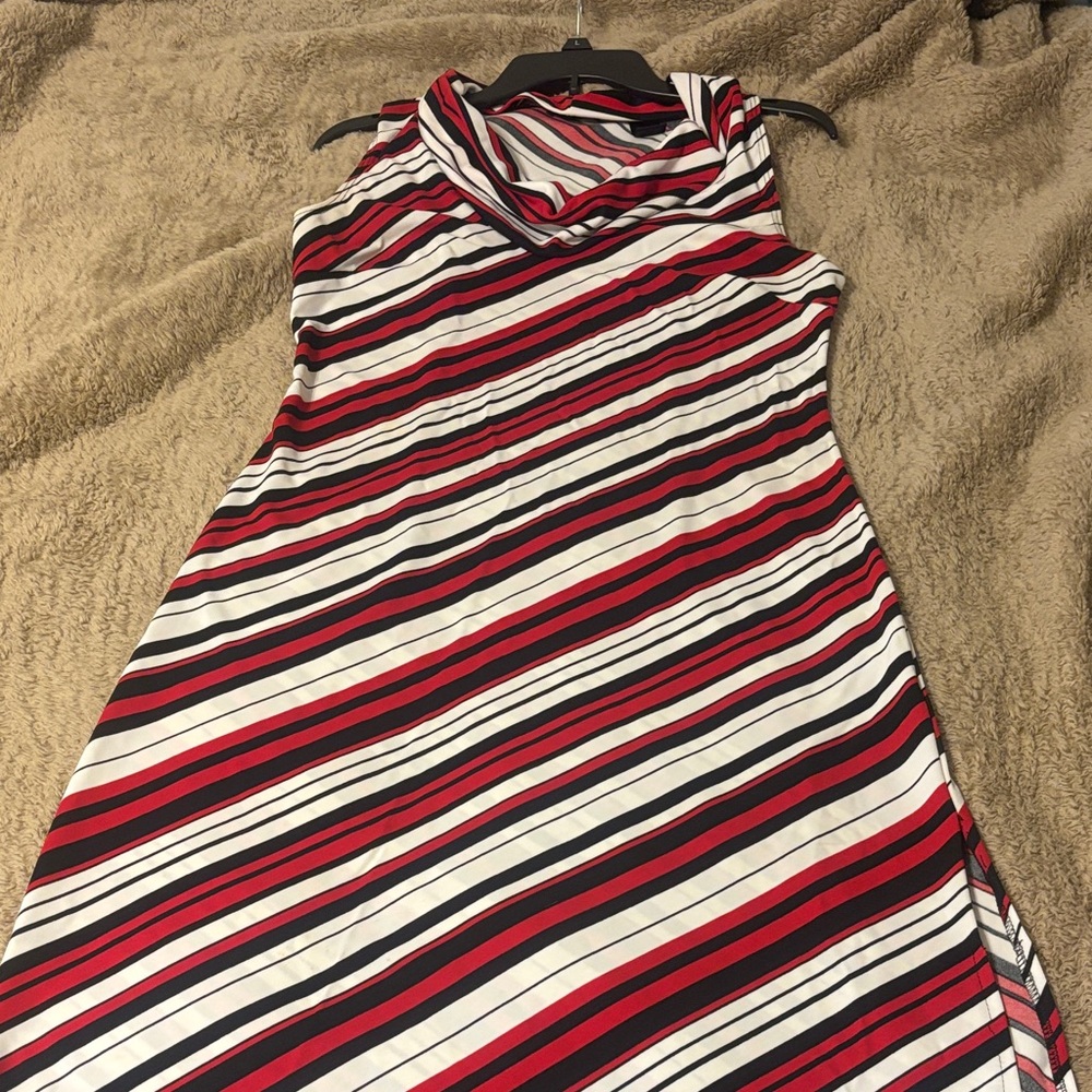 Vintage BCBG Sleeveless Cowl Neck Dress
